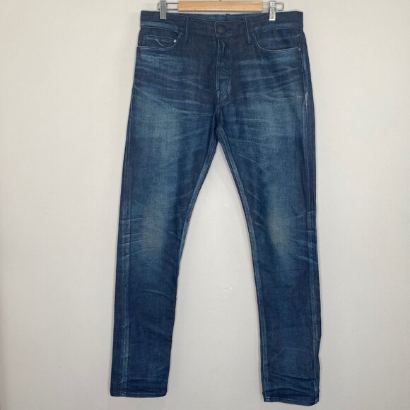 John Elliott Cast 2 Slim Skinny Jeans Iodine Dark Faded Indigo 34 - Picture 4 of 13